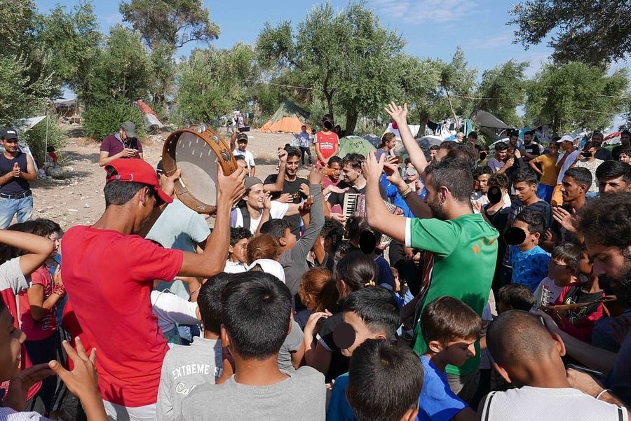 Musikarama in Lesbos refugee camp, 2019